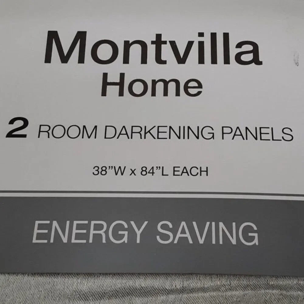 2 Room Darkening Panel Energy Saving Curtains Montvilla Home